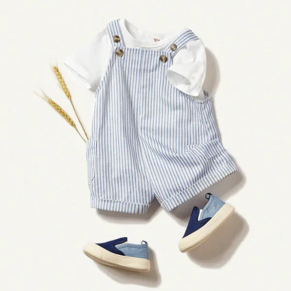 Conjunto de overol y camiseta de algodon